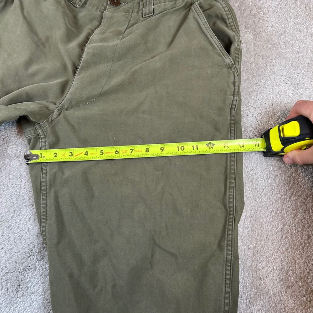 Vintage 40s WWII Military Field Sateen Trousers Mens 32 Olive Distressed M-1943 - Picture 13 of 16
